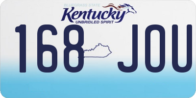 KY license plate 168JOU