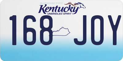 KY license plate 168JOY