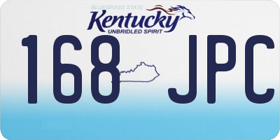 KY license plate 168JPC