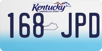 KY license plate 168JPD
