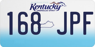 KY license plate 168JPF