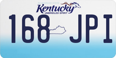 KY license plate 168JPI
