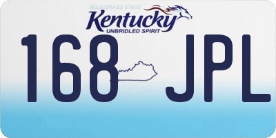 KY license plate 168JPL