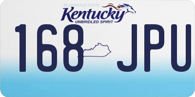 KY license plate 168JPU