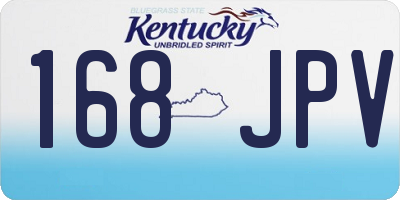 KY license plate 168JPV
