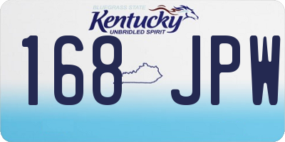 KY license plate 168JPW