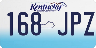KY license plate 168JPZ