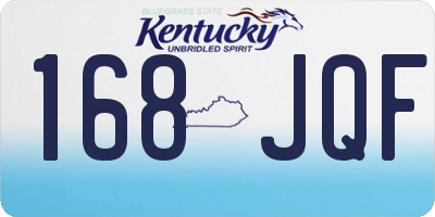 KY license plate 168JQF