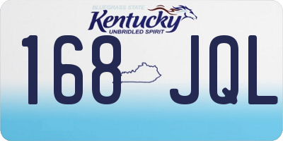 KY license plate 168JQL