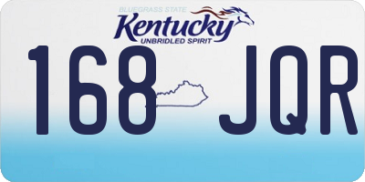 KY license plate 168JQR