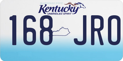 KY license plate 168JRO
