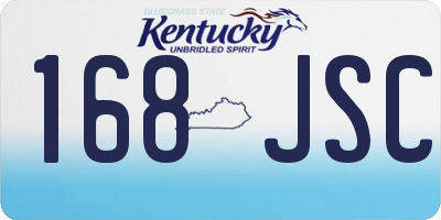 KY license plate 168JSC