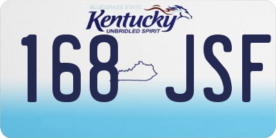 KY license plate 168JSF