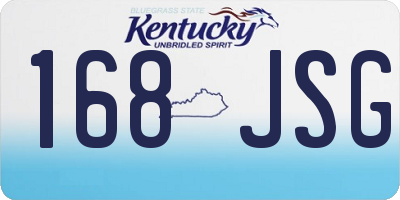 KY license plate 168JSG