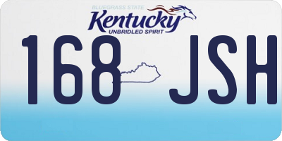 KY license plate 168JSH