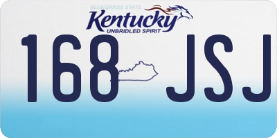 KY license plate 168JSJ