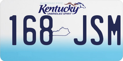 KY license plate 168JSM