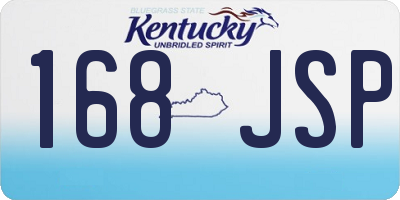 KY license plate 168JSP