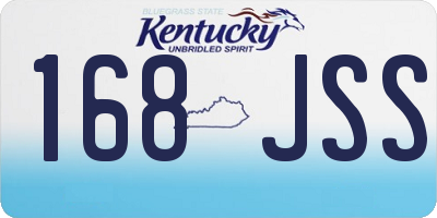 KY license plate 168JSS