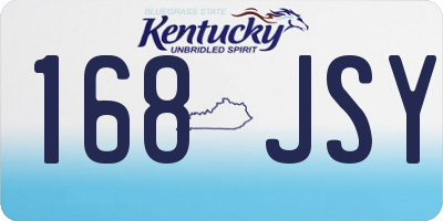 KY license plate 168JSY