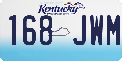 KY license plate 168JWM