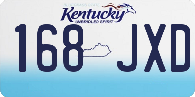 KY license plate 168JXD