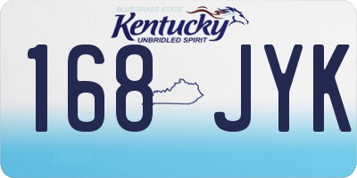 KY license plate 168JYK
