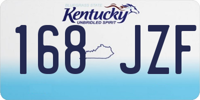 KY license plate 168JZF