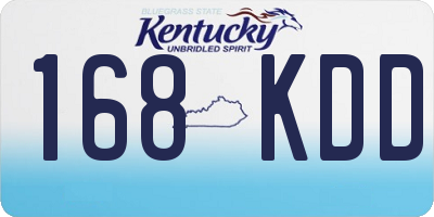 KY license plate 168KDD