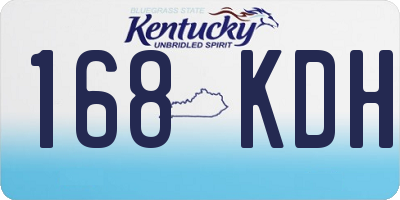 KY license plate 168KDH