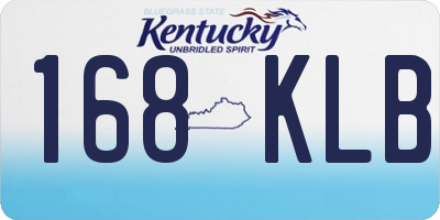 KY license plate 168KLB
