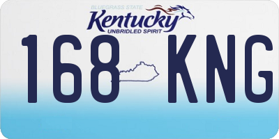 KY license plate 168KNG