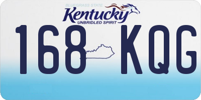 KY license plate 168KQG