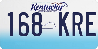 KY license plate 168KRE