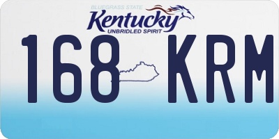 KY license plate 168KRM