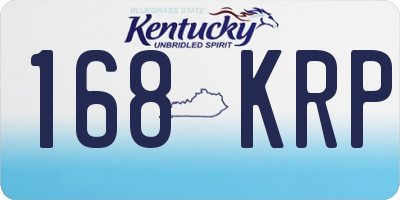 KY license plate 168KRP