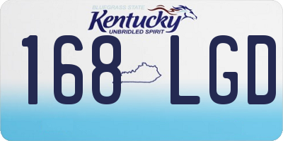 KY license plate 168LGD