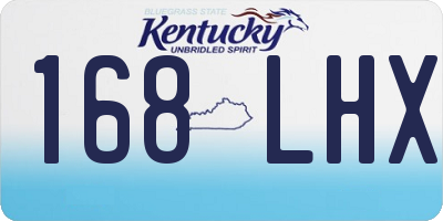 KY license plate 168LHX