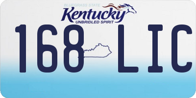 KY license plate 168LIC