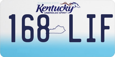 KY license plate 168LIF