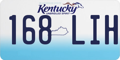 KY license plate 168LIH