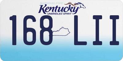 KY license plate 168LII