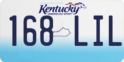 KY license plate 168LIL