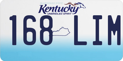 KY license plate 168LIM