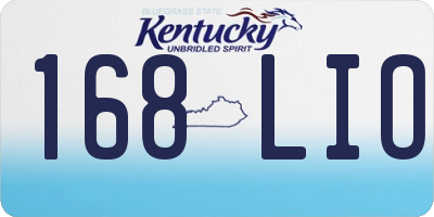 KY license plate 168LIO