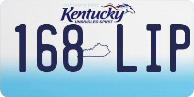 KY license plate 168LIP