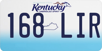 KY license plate 168LIR