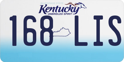 KY license plate 168LIS