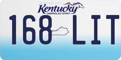 KY license plate 168LIT