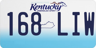 KY license plate 168LIW